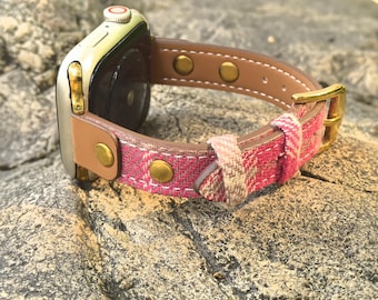 Slim Apple Watch Band,Tweed Leather,Apple Watch Strap,Apple Band Bracelet,38mm 40mm 41mm 42mm 44mm 46mm 45mm 49mm,Iwatch 1-10 SE Ultra
