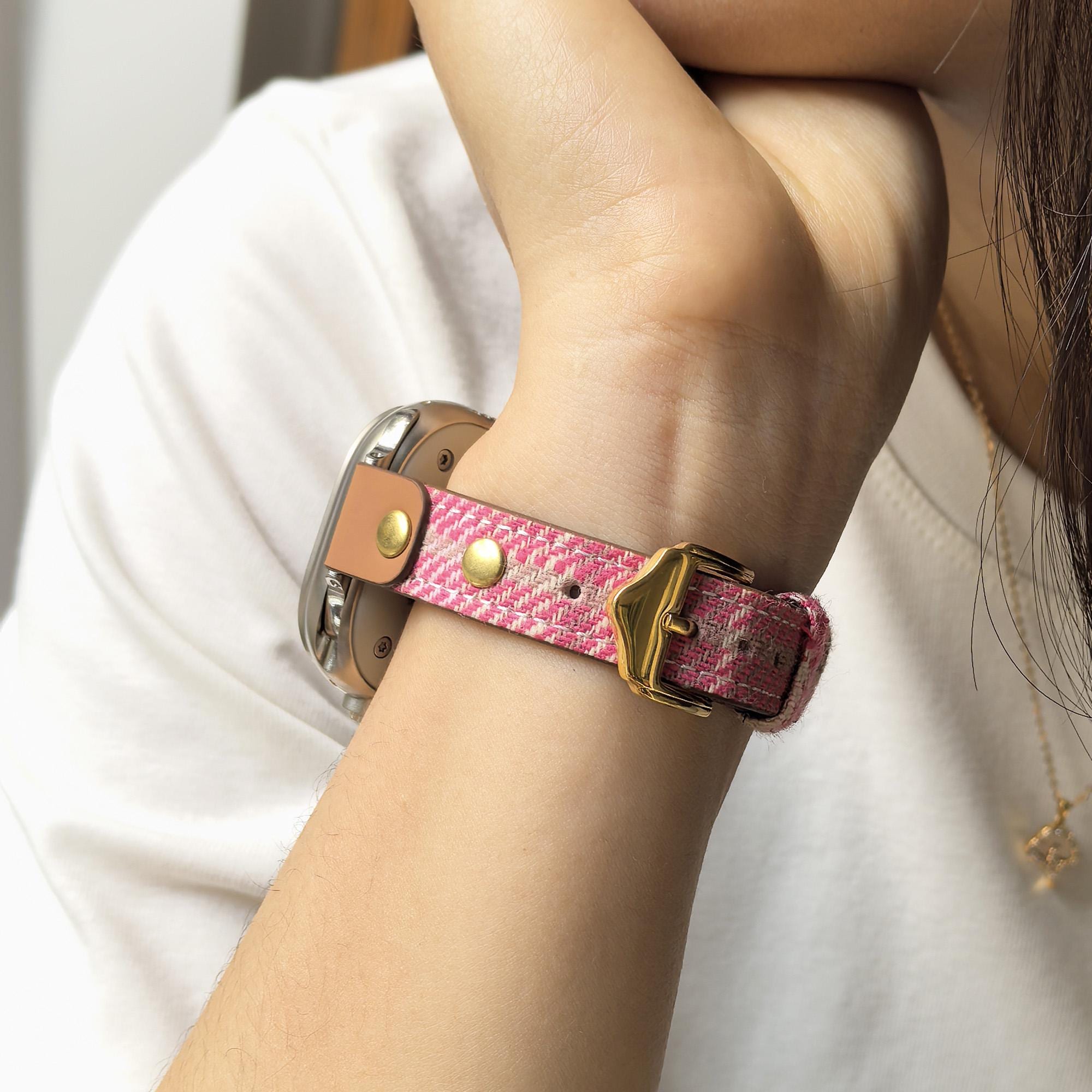 Womens Milk Tea Skinny Charms X-Shaped Soft Slim Silicone Bands Compatible Watch Amazon.com: SUNOREEK Watch Band Charms - Decorative Rings  main image 4