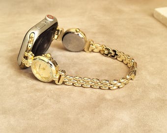 Apple Watch Band, Metal IWatch Bracelet Gold, Slim Apple Bands Strap, Gift For Her.