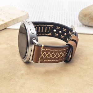 Sam Sung Armbanduhr 8 Dicke Wachsfaden genähte Galaxy Uhrenarmband, Galaxy Uhr 8 Mann Frauen 40 mm 44 mm / Klassisch 46 mm, Geschenk zum Vatertag