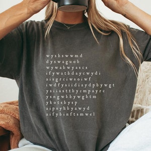 Camiseta The Smallest Man, camiseta com letras da Bridge, camiseta minimalista, camiseta Comfort Colors, camiseta para mulheres, camiseta com letras da Lyric, presente