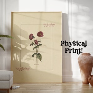 never be so polite floral art print, PHYSICAL poster