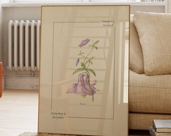 Paris Vintage Floral Print, Cottagecore Wall Art (Digital Download)