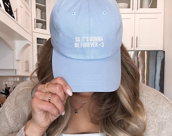 Bride Something Blue Dad Hat, Bridal Baseball Cap for Bachelorette Weekend, Embroidered Hat Gift for New Bride