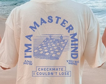 Checkmate Shirt Vintage Typography Comfort Colors T-Shirt for Women Chess T-Shirt