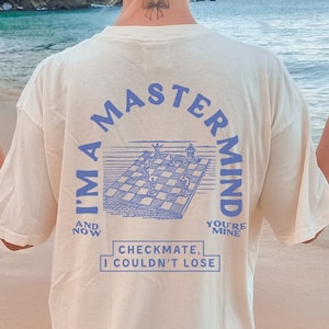 Checkmate Shirt Vintage Typography Comfort Colors T-Shirt for Women Chess T-Shirt