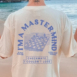 the checkmate vintage typography comfort colors tee