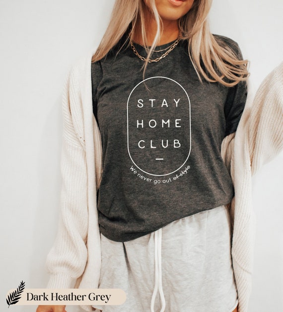 Stay Home Club Short Sleeve Bella Canvas 3001 T-shirt, Homebody Gift,  Indoorsy Shirt - Etsy UK