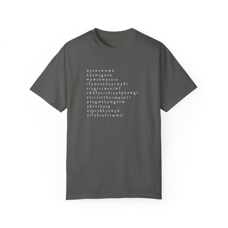 Der kleinste Mann T-Shirt Brücke Lyrik Shirt Minimalist T-Shirt Komfort Farben Shirt für Frauen Lyrik Buchstaben T-Shirt Geschenk Bild 9