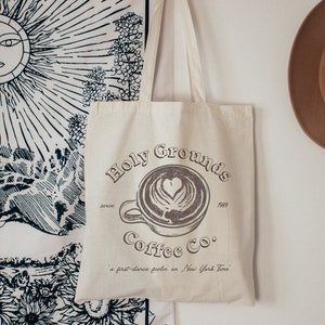 Tote de lona de Holy Grounds Coffee Shop