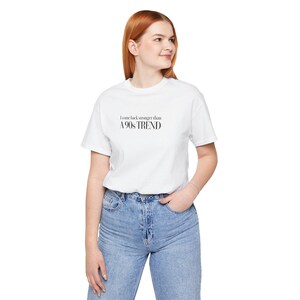 T-shirt jaren 90 trend T-shirt Bella canvas voor vrouwen jaren 90 lettertype shirt Willow T-shirt minimale typografie T-shirt afbeelding 9