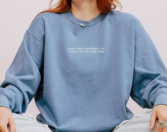 22nd Birthday Sweatshirt Minimal Trendy Crewneck, Birthday Crew Gift, Comfort Colors Sweatshirt
