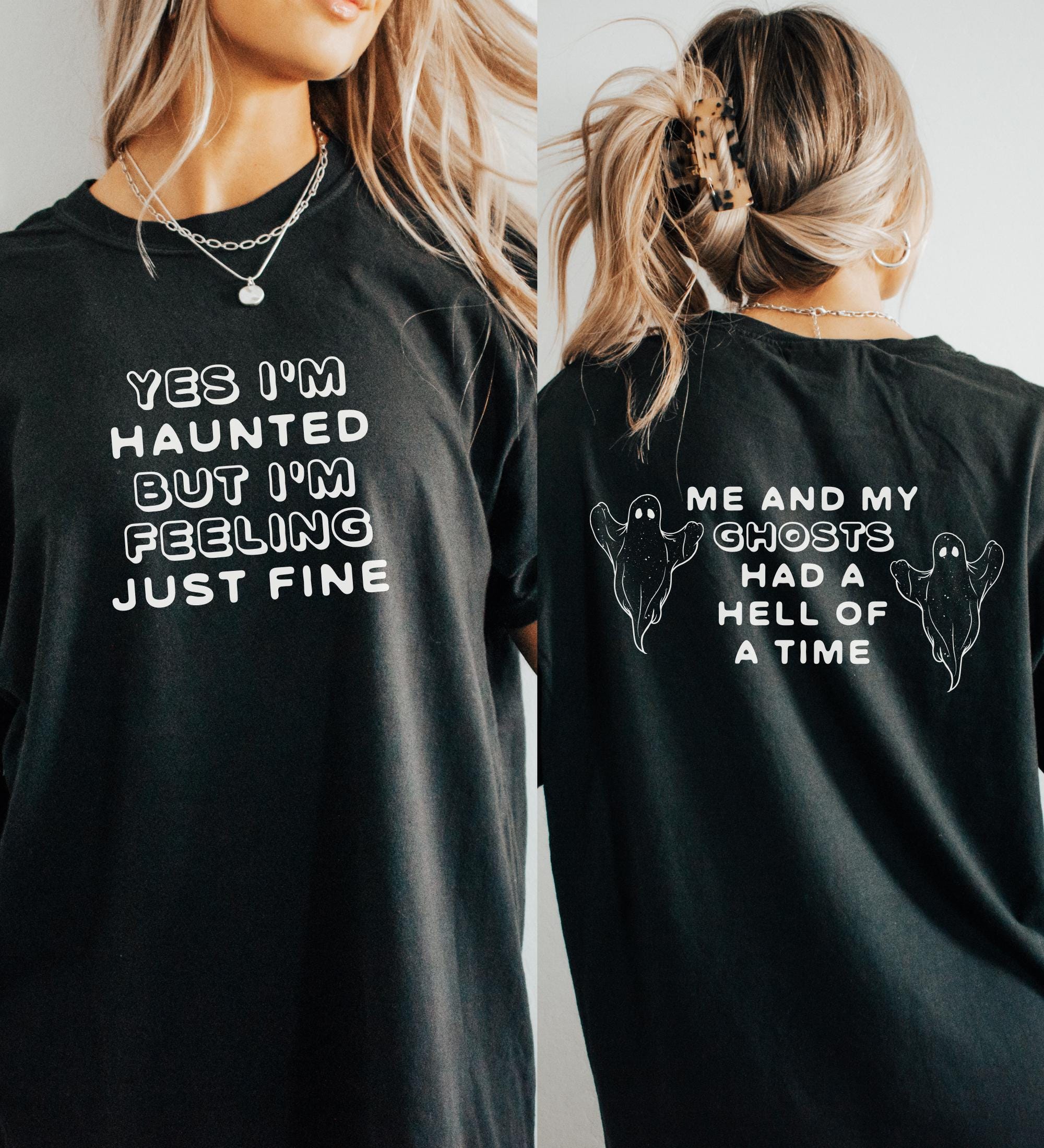 La maglietta comfort colors me and my ghosts, maglietta stregata