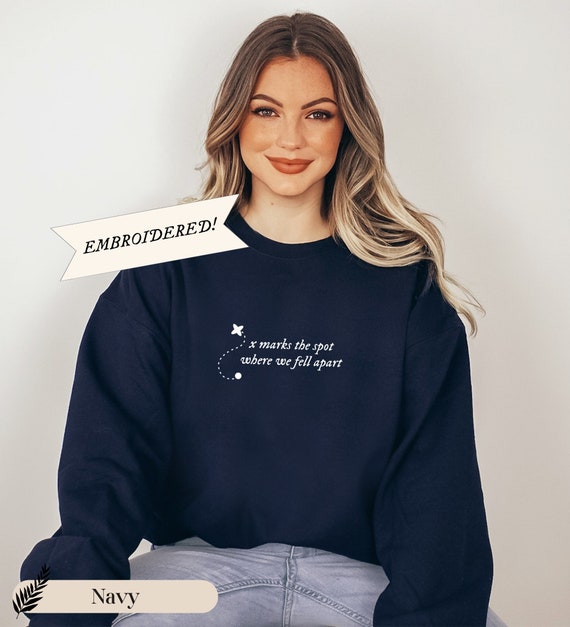 The X Marks the Spot Embroidered Crewneck Sweatshirt Etsy UK