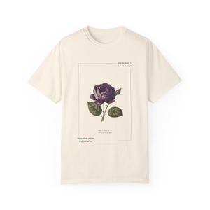 the little old me vintage floral shirt, floral comfort colors tshirt, cottagecore aesthetic tee, who's afraid lyric t-shirt image 6