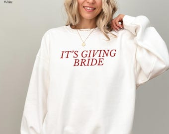 It's Giving Bride T-Shirt, Funny Bridal Shower Gift, Bachelorette Shirt Comfort Colors Tee Gift for Newly Engaged