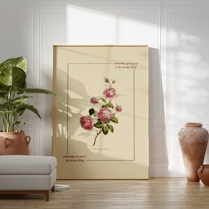 the familiar body ache Vintage Floral Print, DIGITAL printable wall art, Dorm Room Wall Art Cute Apartment Decor