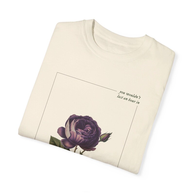 the little old me vintage floral shirt, floral comfort colors tshirt, cottagecore aesthetic tee, who's afraid lyric t-shirt image 8