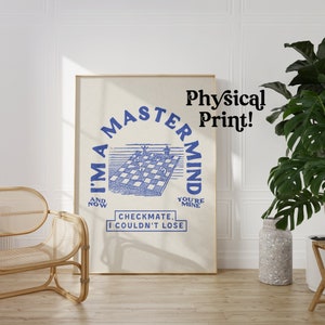 checkmate vintage retro style print - PHYSICAL poster, gallery wall art, dorm room decor