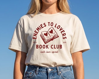 Enemies to Lovers T-Shirt, Romance Book Trope Tee, Romantasy Shirt Literary Shirt Gift for Reader