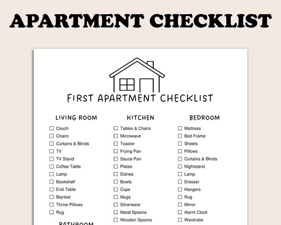 New Home Essentials Checklist. A Room by Room List of 