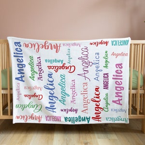 Personalized Name Blanket, Blanket with Name, Blanket Gift, Baby Blanket, Kids Blanket, Personalized Gift, Fleece/Sherpa/Minky Blanket