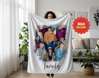 Personalized Photo Blanket, Photo Blanket with Text, Personalized Gift, Memorial Blanket, Anniversary Gift, Couples Gift, Gift for Her