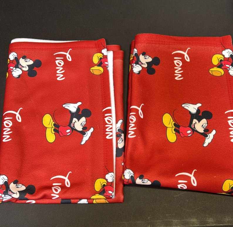 Disney Mickey Mouse Custom Name Blanket, Throws, Cartoon Style Gift for Boys and Girls, Christmas Gift, Bed Quilt Merch,Christmas Gift image 3