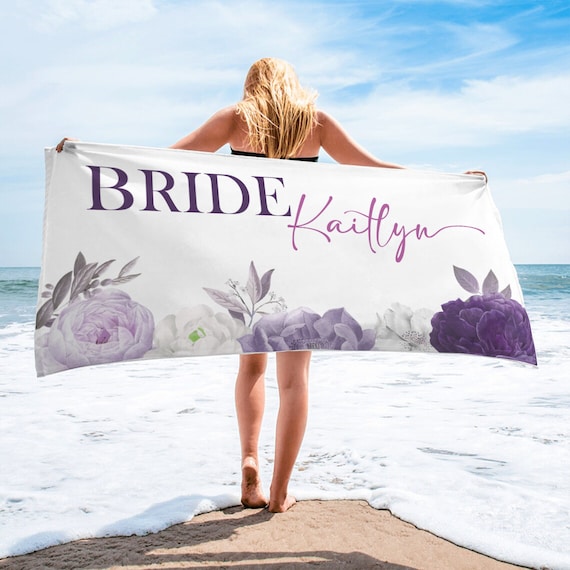 Bride beach towel sale
