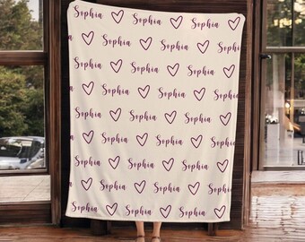 Kids Name Blanket, Personalized Name Blanket, Hospital Blanket, Baby Name Blanket, Name Blanket For Boy, Toddler Name Blanket, Christmas