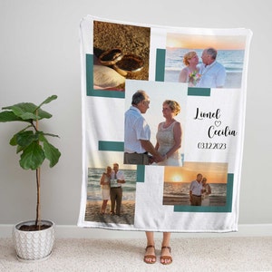 Personalized Blanket, Custom Valentine&#39;s Day Gift, Photo Collage Blanket, Christmas Gift, Wedding , Gift For Mom, Christmas Gift