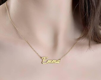 Custom Name Necklace: Sterling Silver Personalized Jewelry, Gift for Mom