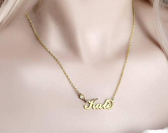 Personalized Birthstone Necklace: 925 Sterling Silver Personalized Jewelry