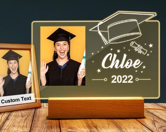 Personalized Graduation Photo Night Light: Custom 3D LED Lamp
