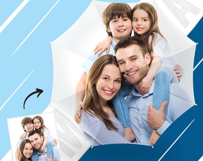 Custom Photo Umbrella: Personalized Family Gift, Wedding Accessory