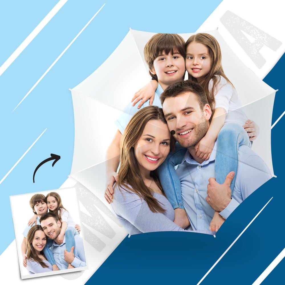 Custom Photo Umbrella: Personalized Family Gift, Wedding Accessory