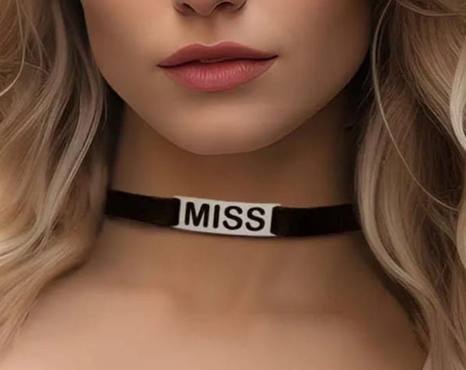 Personalized Choker: Custom Text Necklace, Birthday Gift, Christmas Gift