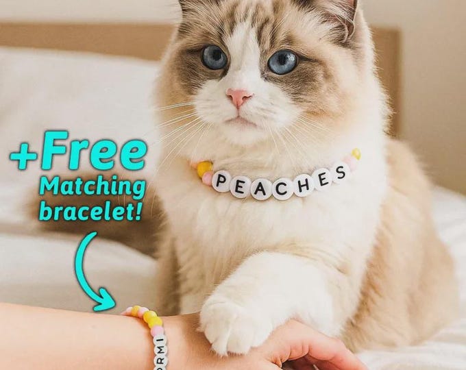 Custom Pet Name Necklace with Free Matching Bracelet