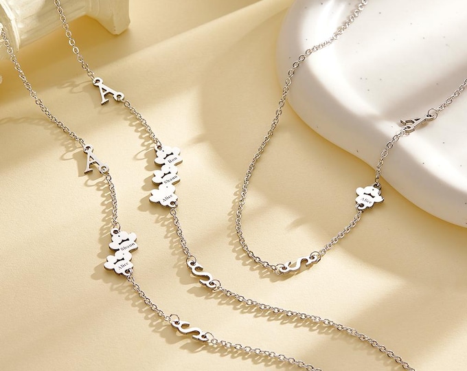 Custom Engraved Paw Shaped Initial Necklace – Unique Gift for Pet Owners