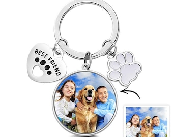 Custom Photo Keychain, Best Friend, Pet Dog, Pet Lover Gifts, Dog Lover Gifts, Pet Loss gifts, Keepsake gift, Memento, Stocking stuffers