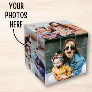 Customized Multi Photo Rubik&#39;s Cube, Custom Photo Cube, Photo Keepsake, Photo Memento, Christmas gift, Family gift, Pet lovers gift