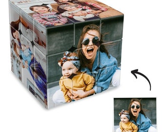Customized Multi Photo Rubik's Cube, Custom Photo Cube, Photo Keepsake, Photo Memento, Christmas gift, Family gift, Pet lovers gift