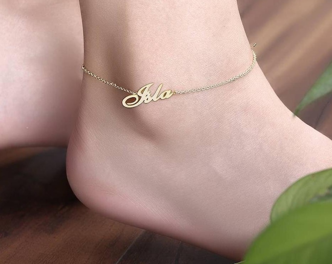 Personalized Anklet: Stainless Steel Custom Name Jewelry