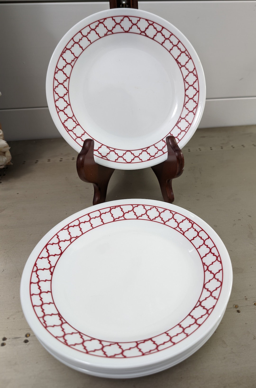 Corelle Appetizer Plates 6 3/4 Inches8 per Pattern Crimson Etsy
