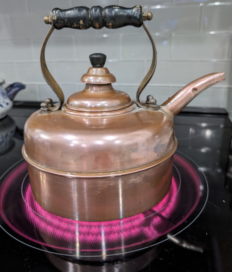 Vintage English Simplex Copper Tea Kettle Etsy