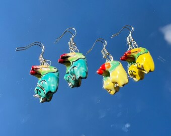 Pendientes pájaro tucán