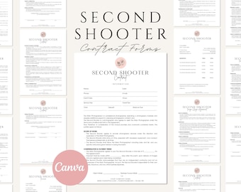 Second Shooter Contract Template | Photography Agreement (Canva)
