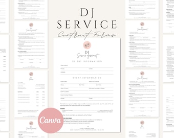 DJ Service Contract Template | Wedding, Party, Event (Canva PDF)