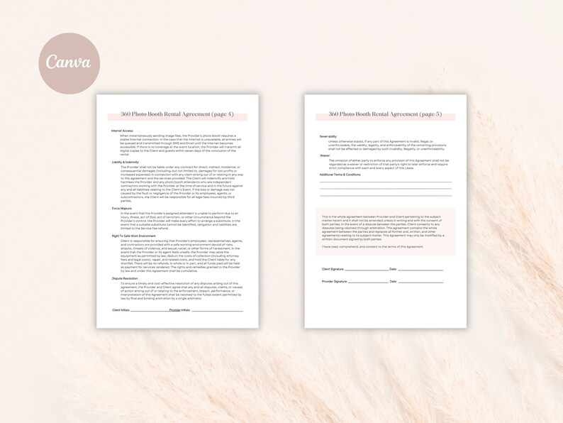 360 Photo Booth Contract Template Photo Booth Template Canva Etsy 360 Photo Booth Contract Template Photo Booth Template Canva Etsy