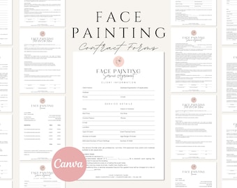 Face Painting Contract Template | Event Painter Service Agreement (Canva)